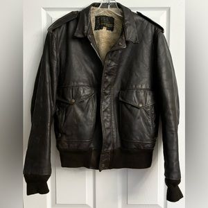 Vintage 1960’s Schott Perfecto Leather Bomber Jacket Size 42. Some Minor Issues